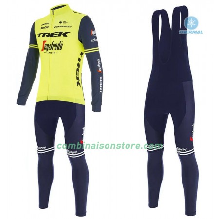 Maillot Cyclisme Hiver + Collant à Bretelles 2020 Trek-Segafredo N002